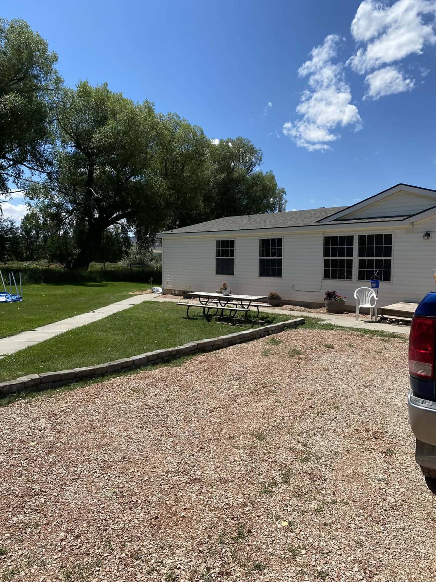house in summer Montana Clarks Fork Waterfowl Camp
