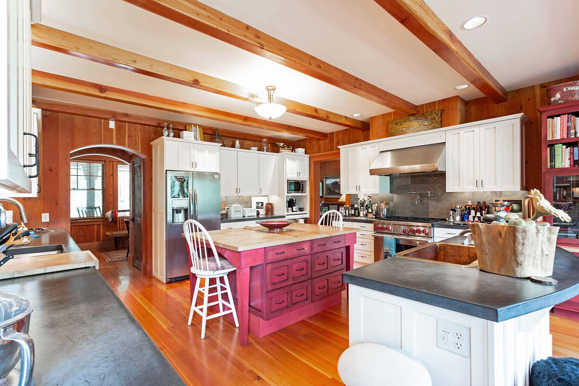 lodge kitchen montana rock clark ranch