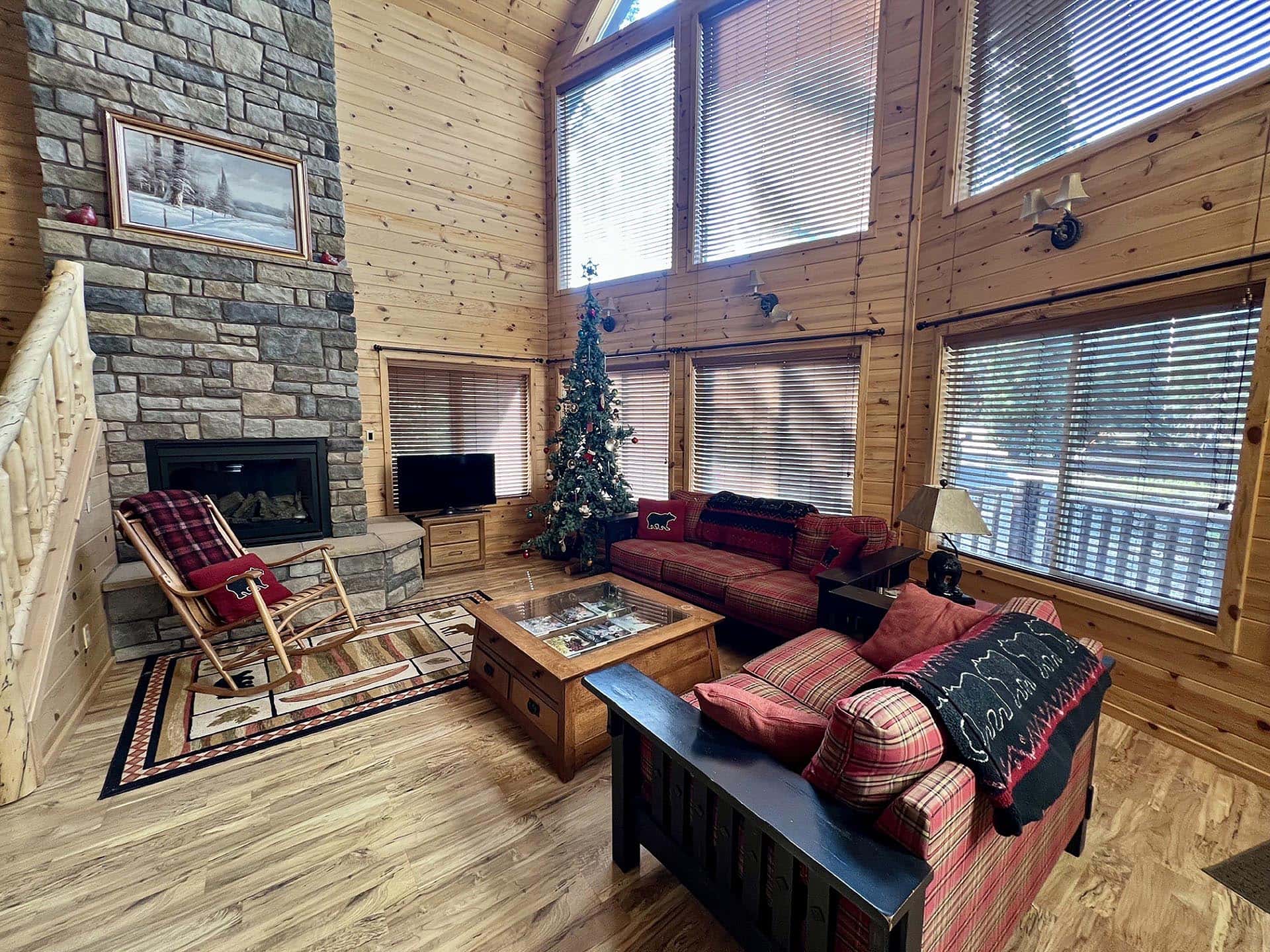 log cabin great room utah redwood road cabin