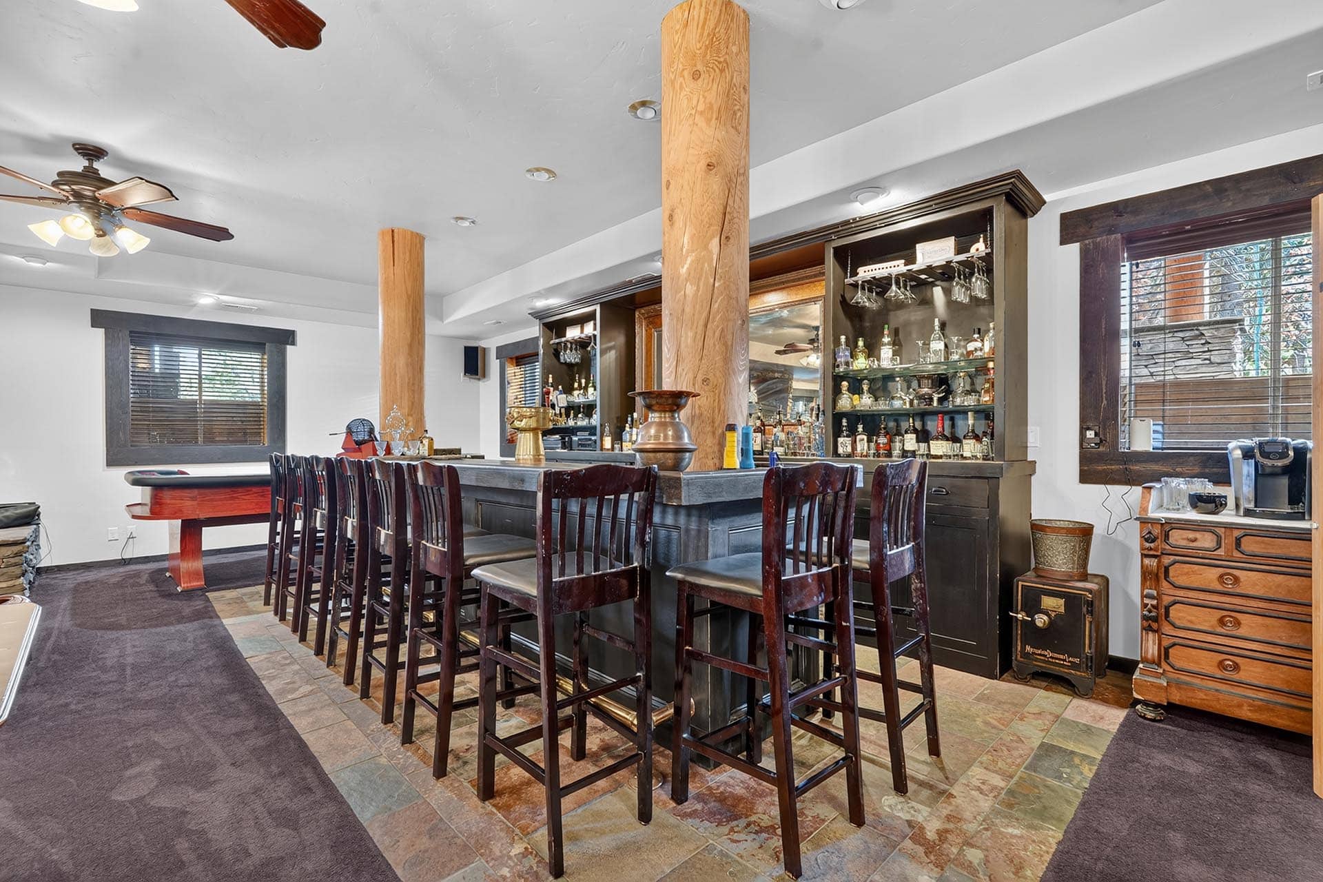 log truss ceilings idaho henrys fork ace high lodge