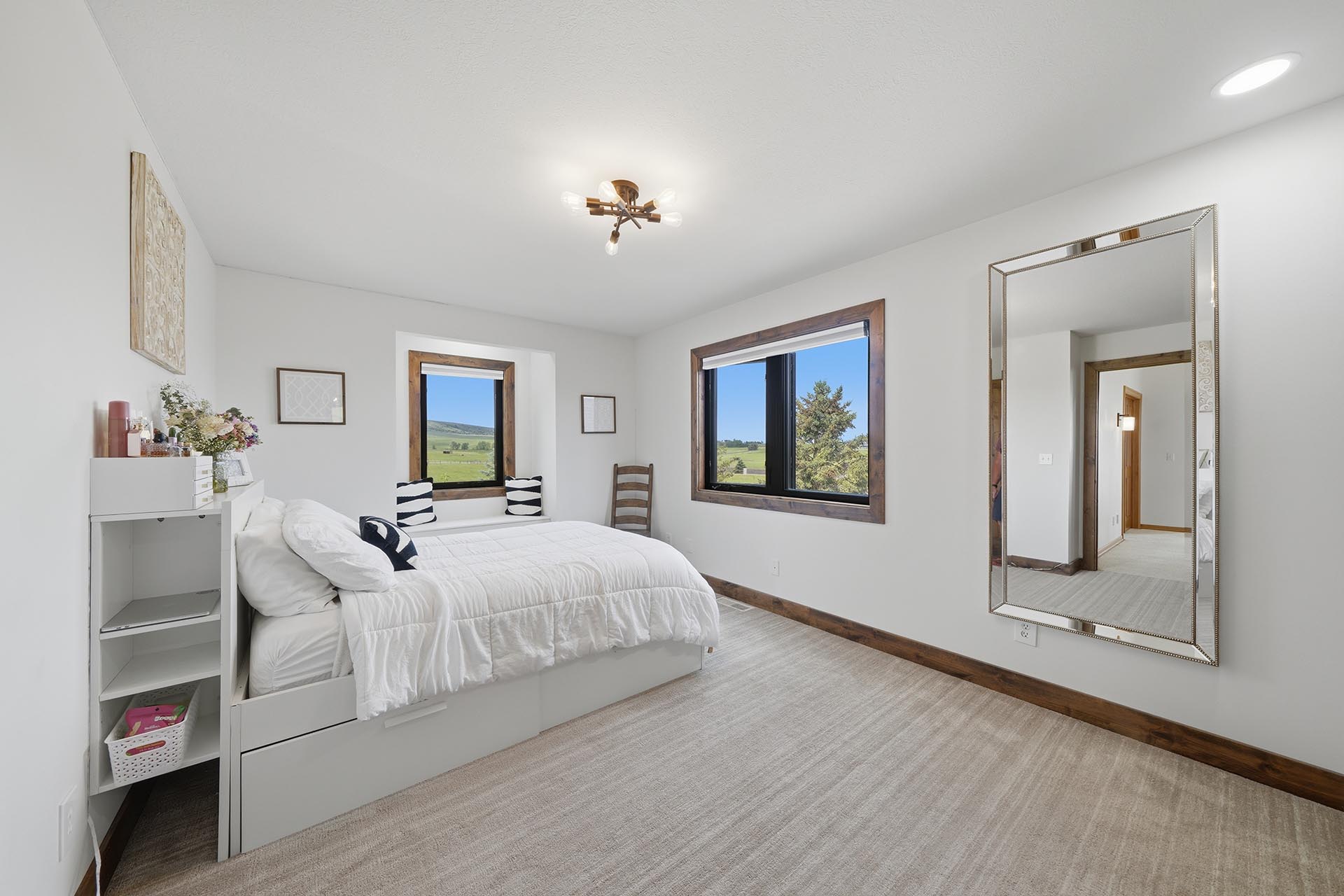 luxury home bedroom interior views montana trailcrest horse property