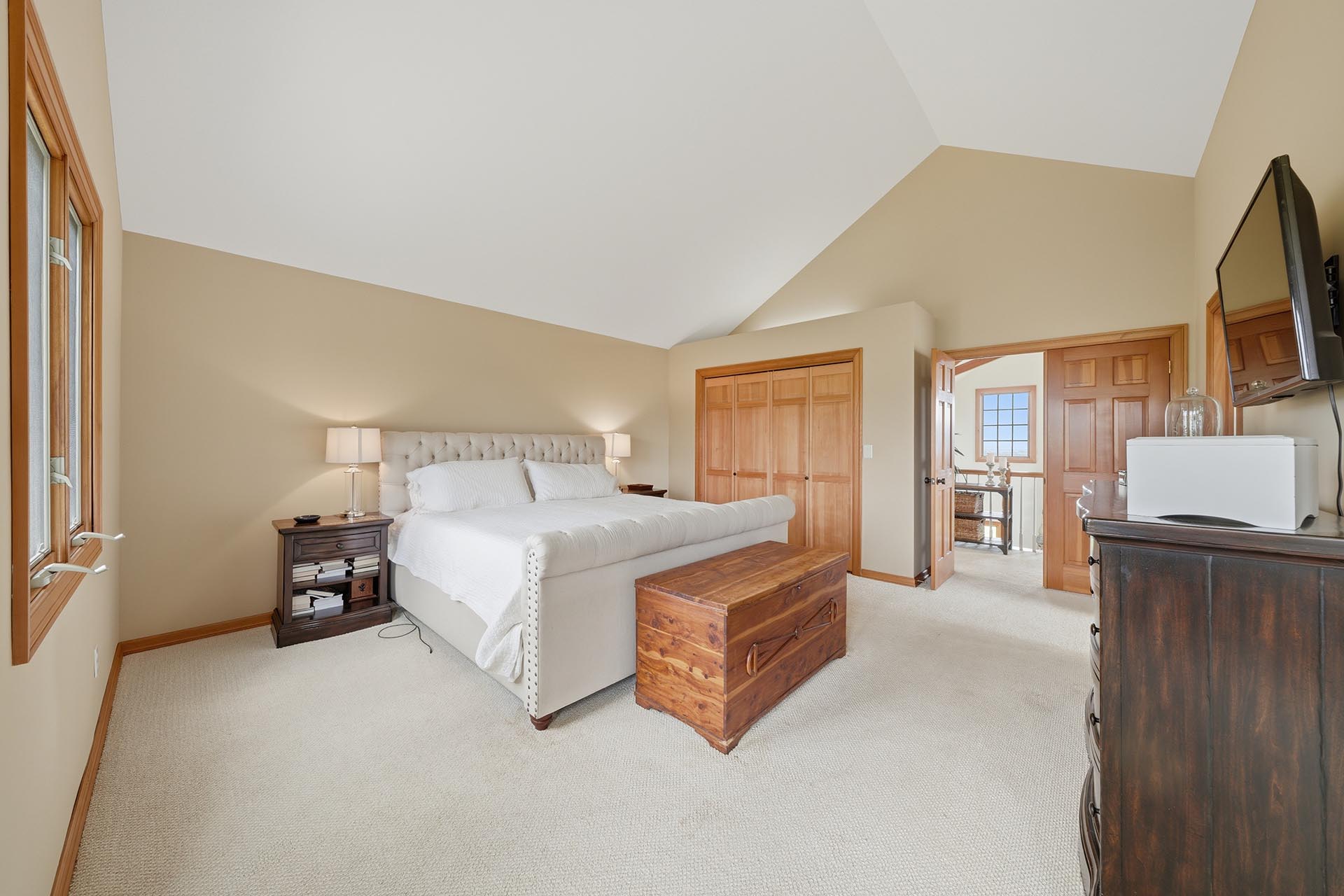 luxury master bedroom interior montana trailcrest horse property