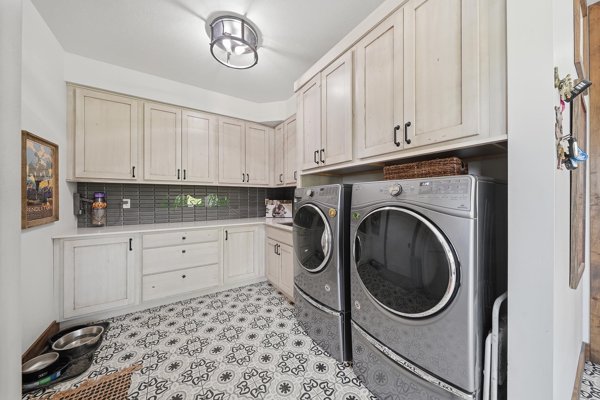modern laundry room with cabinets horse property for sale montana trailcrest horse property