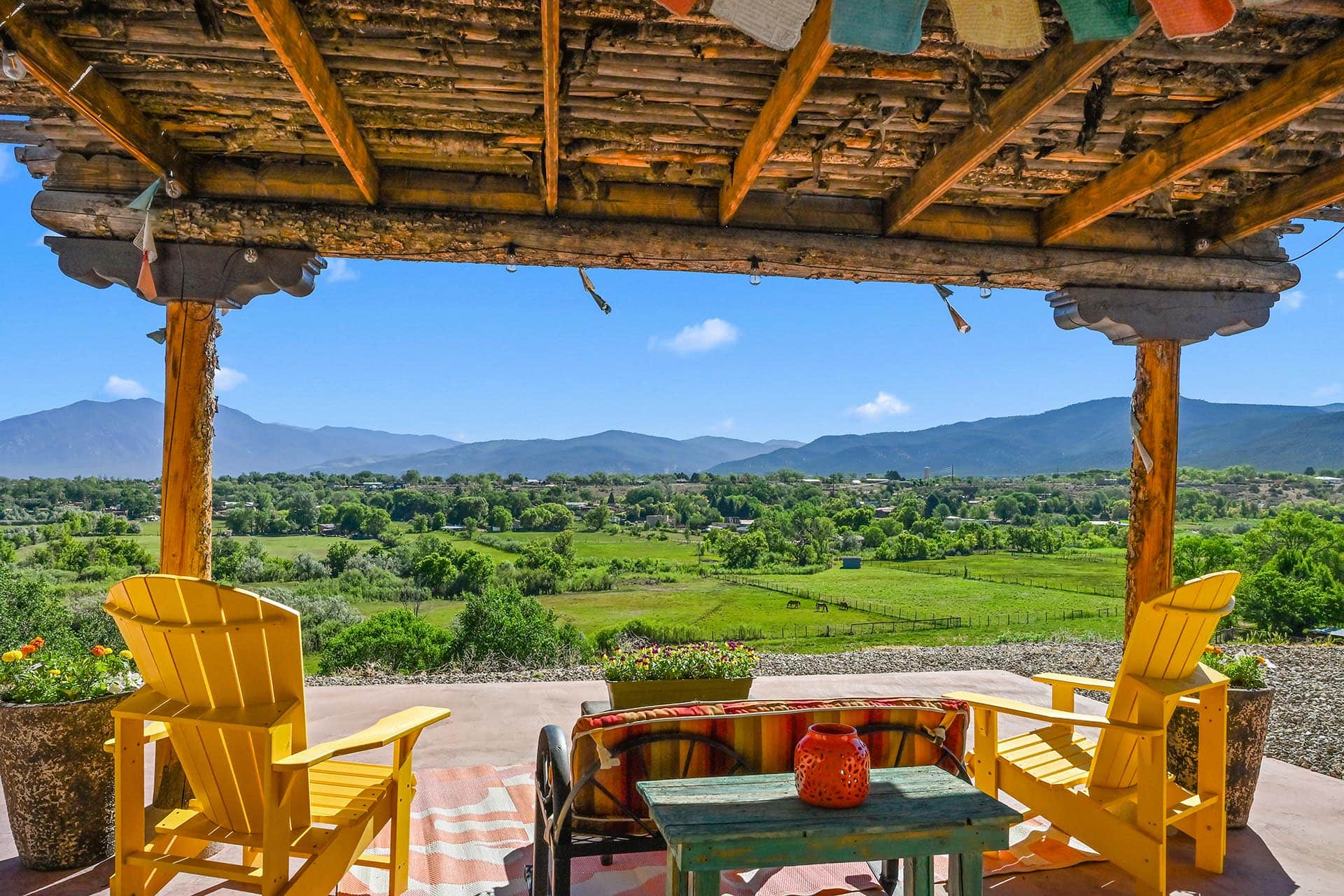 patio with scenic valley views new mexico hacienda de suenos