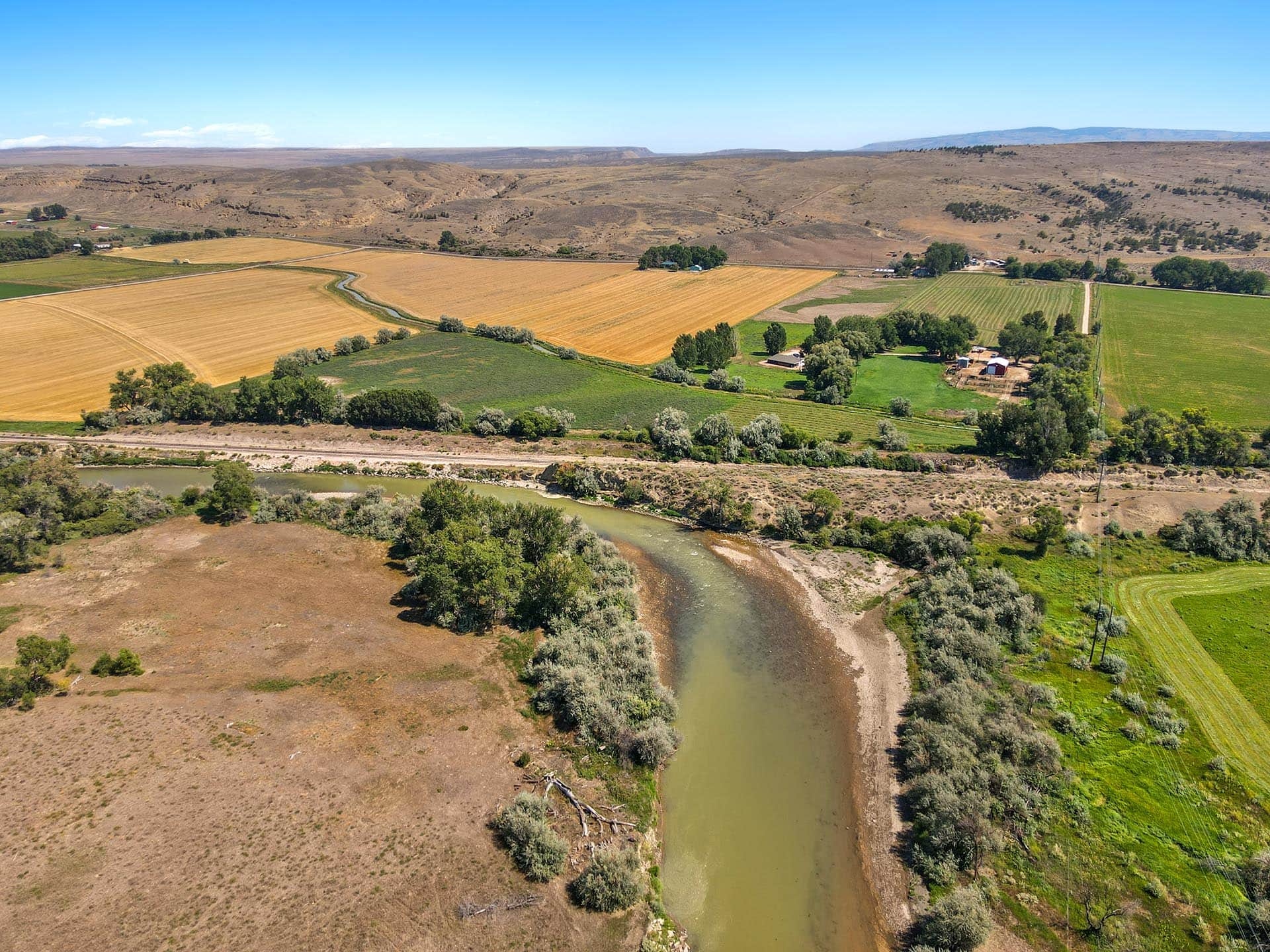 riverbend in Montana Clarks Fork Waterfowl Camp