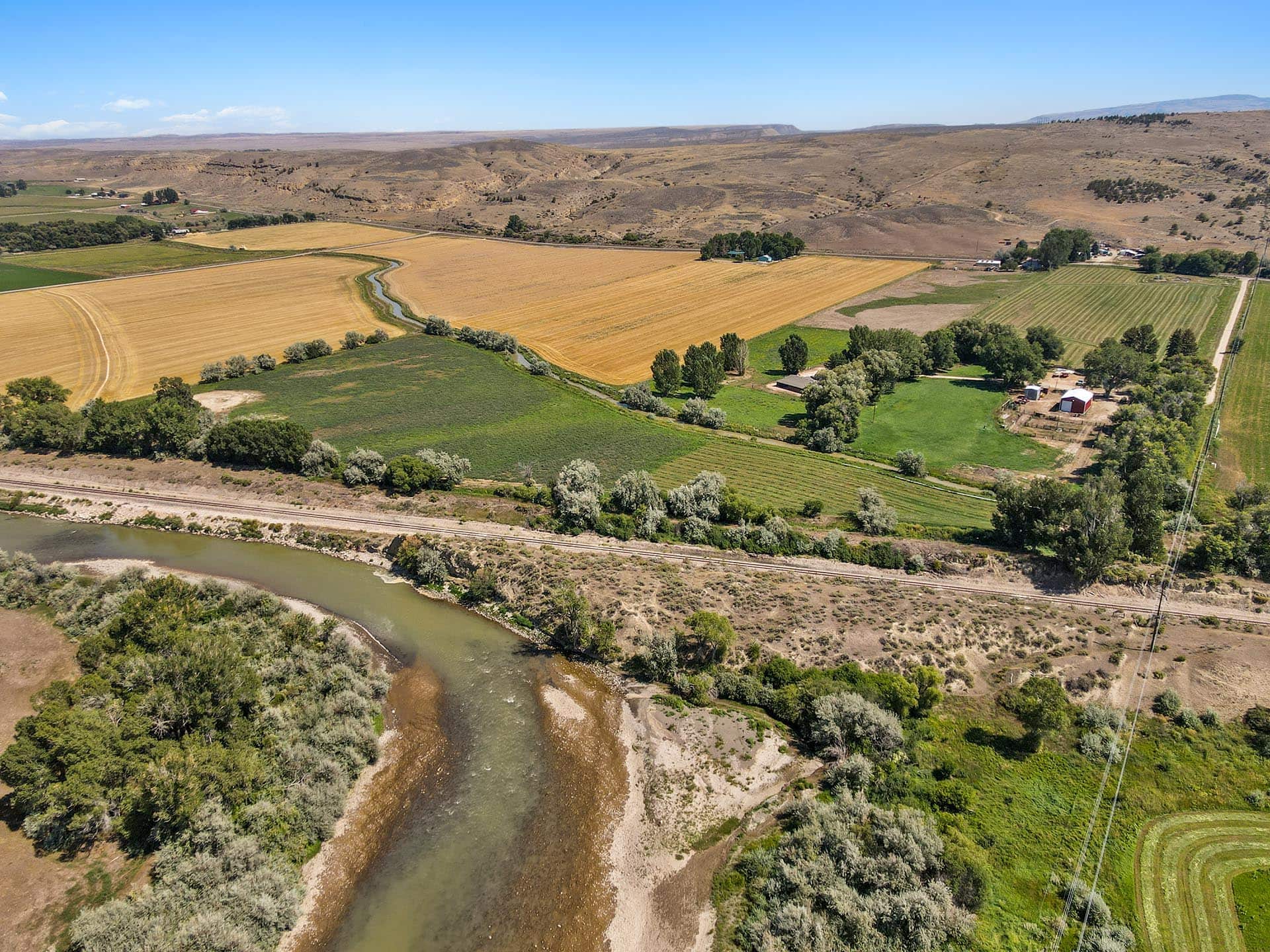 riverbend wide Montana Clarks Fork Waterfowl Camp