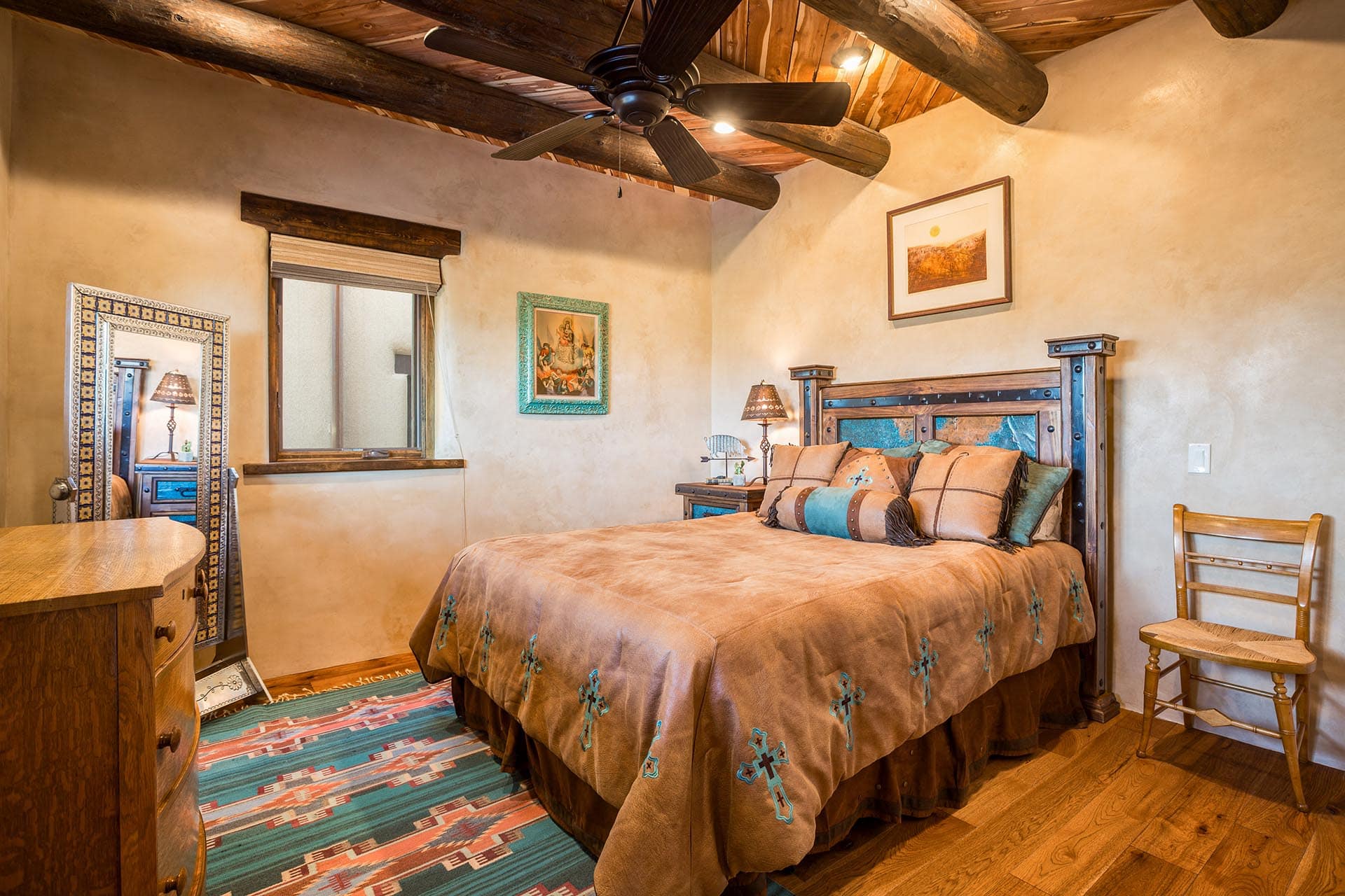 southwest style bedroom new mexico hacienda de suenos