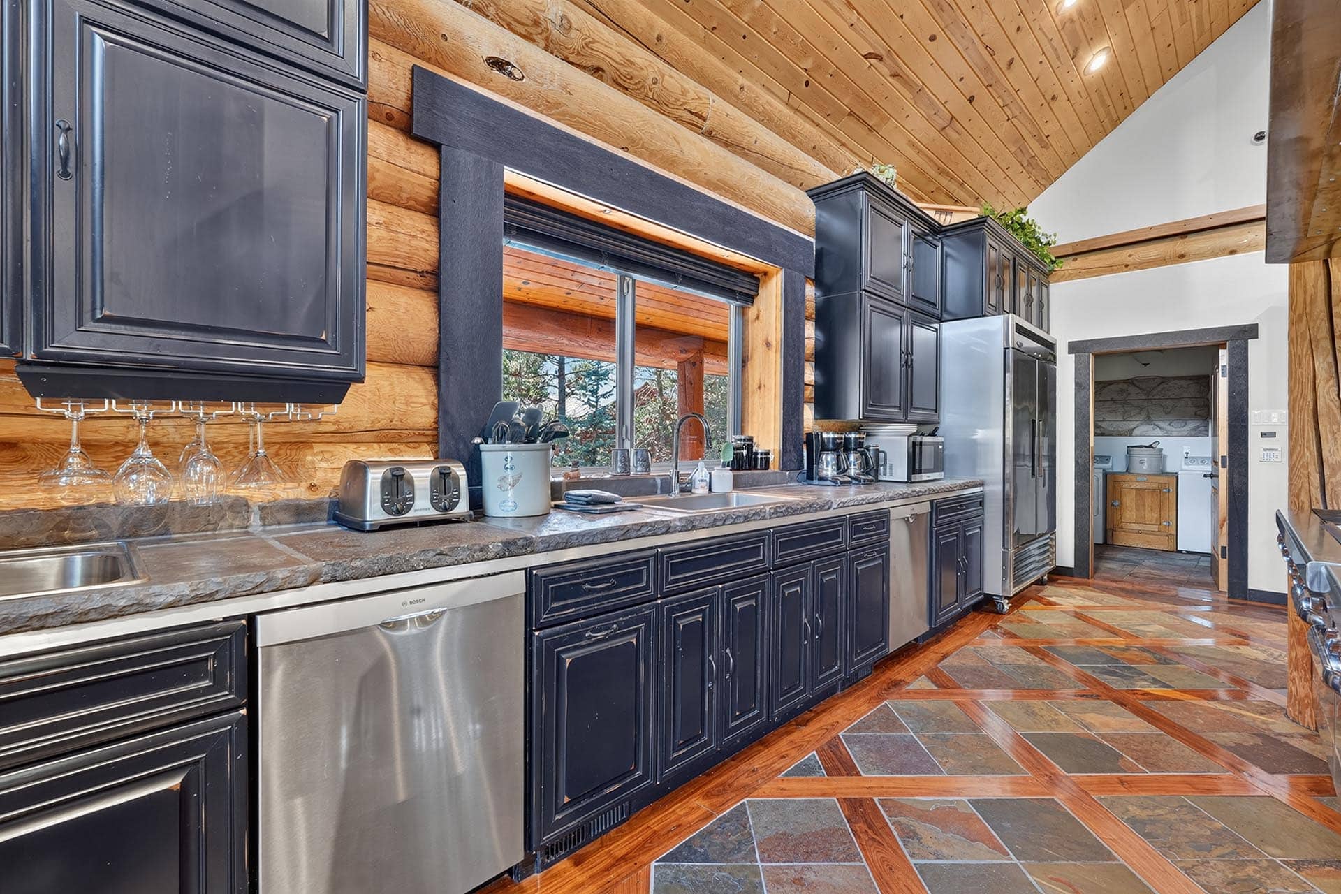 two primary suites log home idaho henrys fork ace high lodge