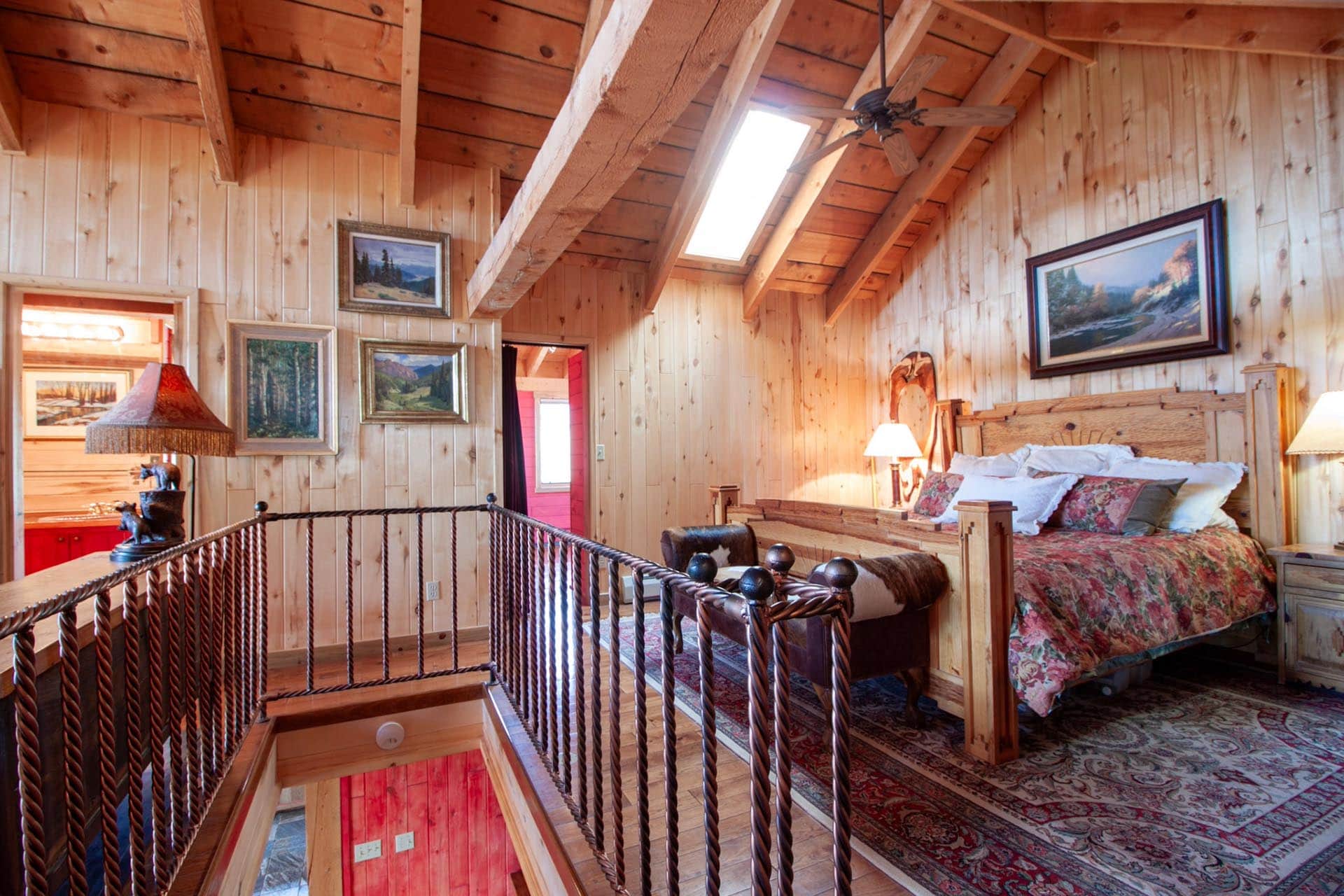 wood interior bedroom view colorado emerald ranch