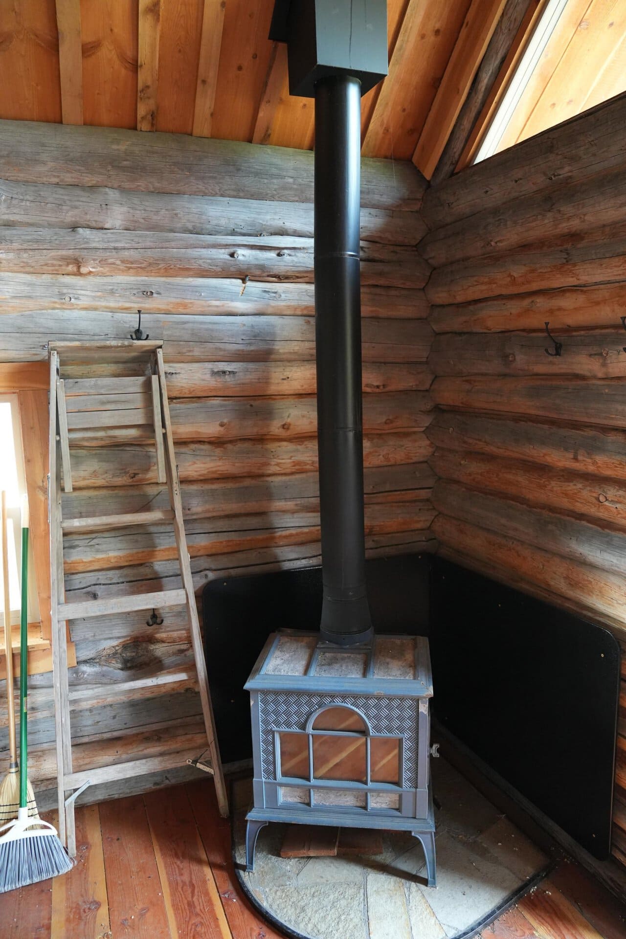 wood stove montana rock clark ranch