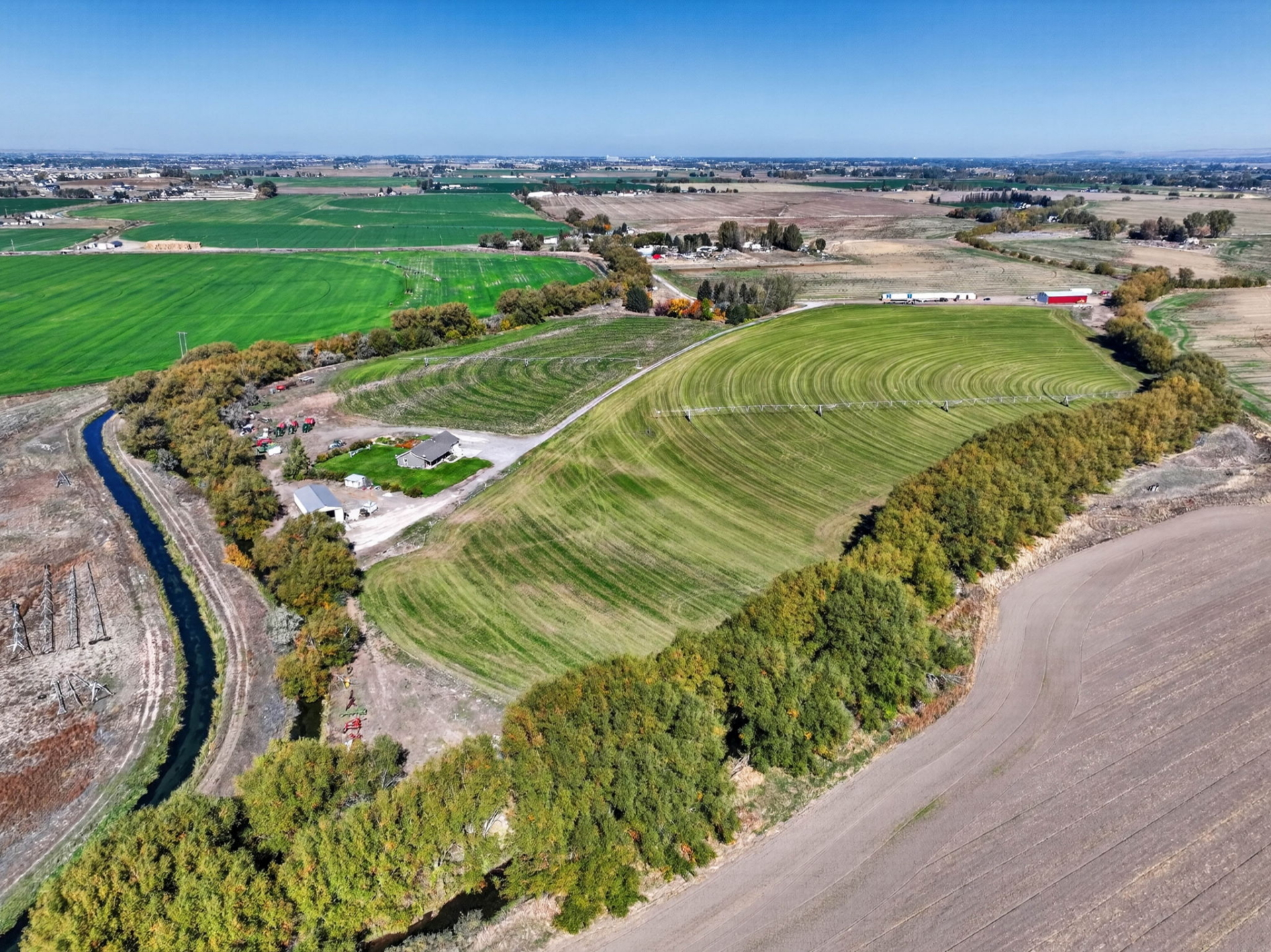 Dual Pivots Idaho Sand Creek Farmstead