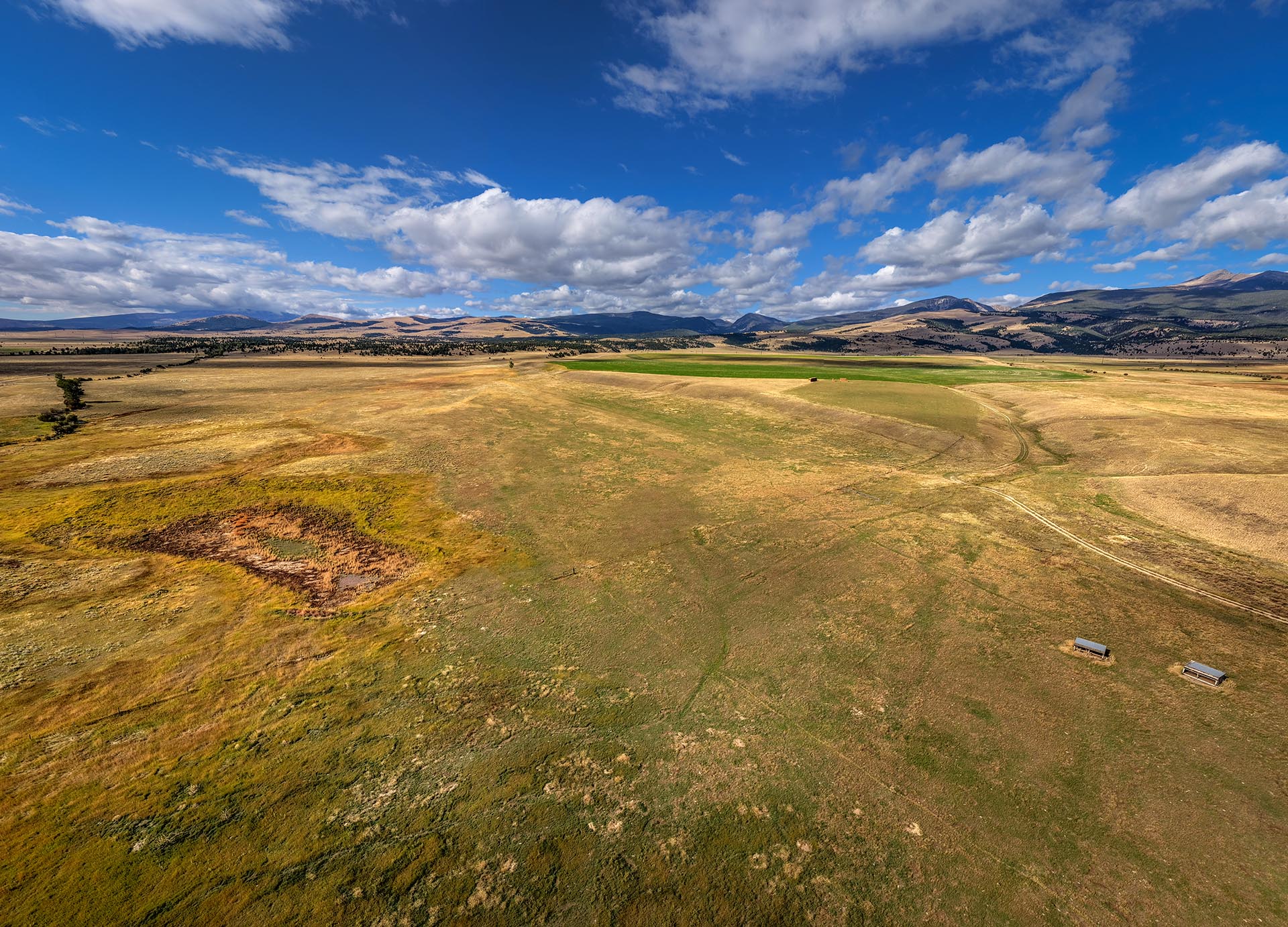 expansive open fields montana dempsey lakes cattle ranch