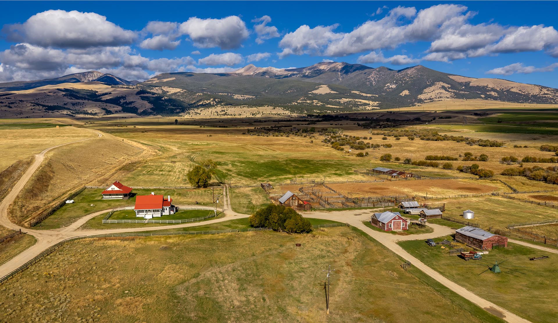 farmstead with multiple buildings montana dempsey lakes cattle ranch