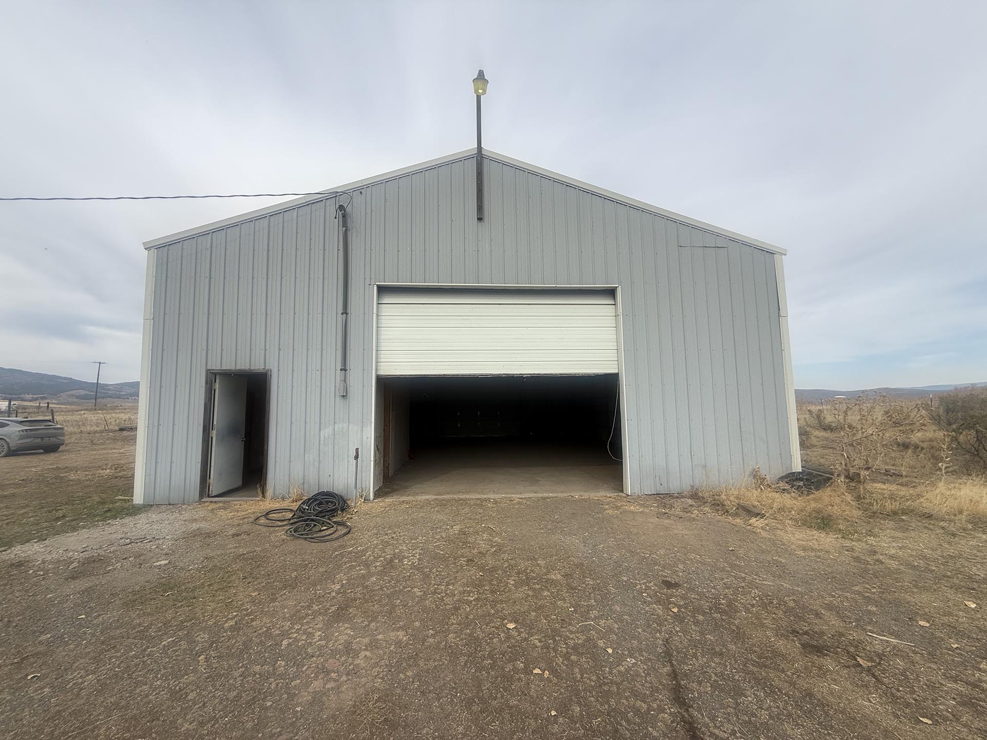 metal farm building exterior land oregon north powder farm