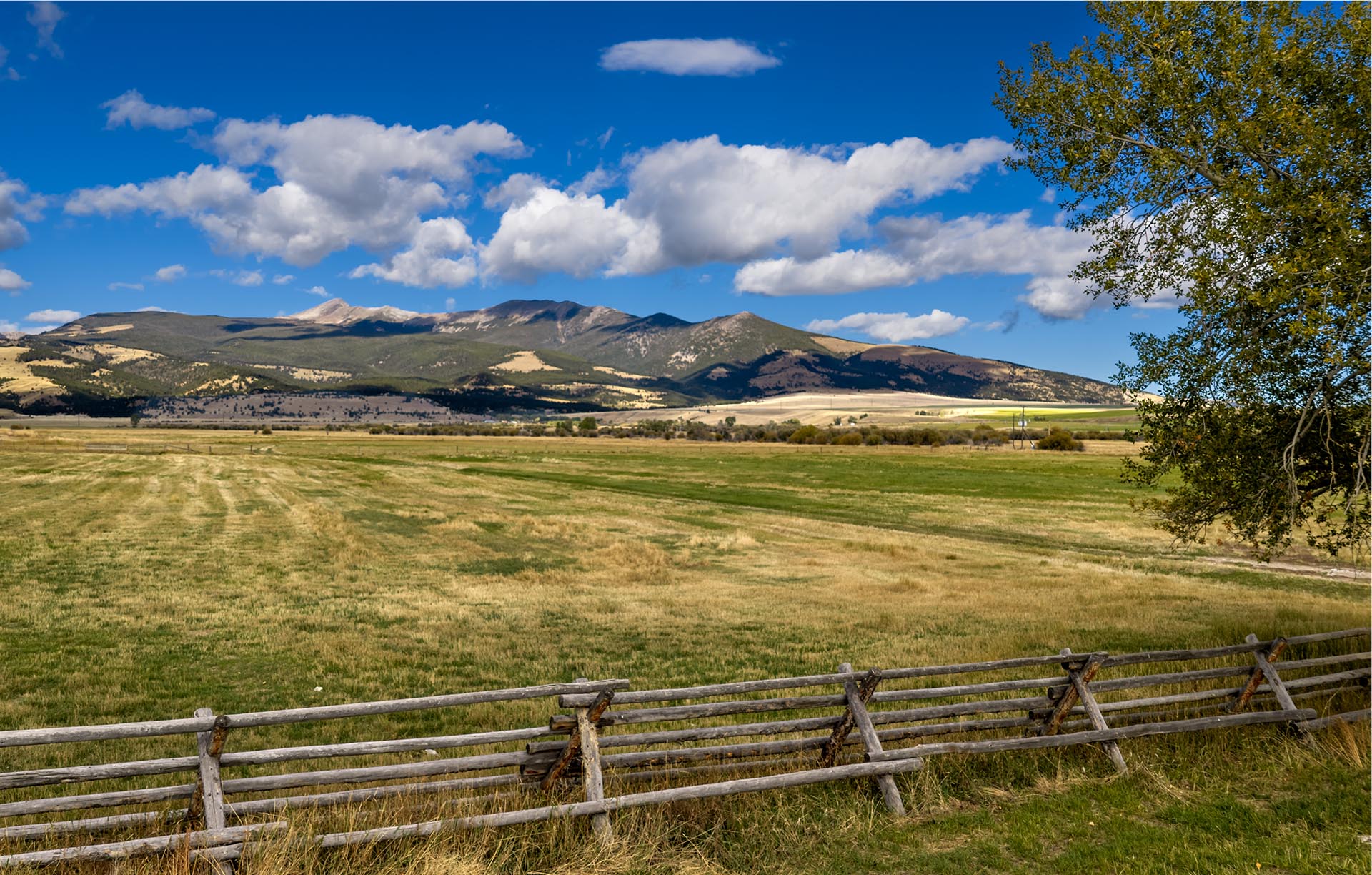 open pasture land with mountain backdrop montana dempsey lakes cattle ranch