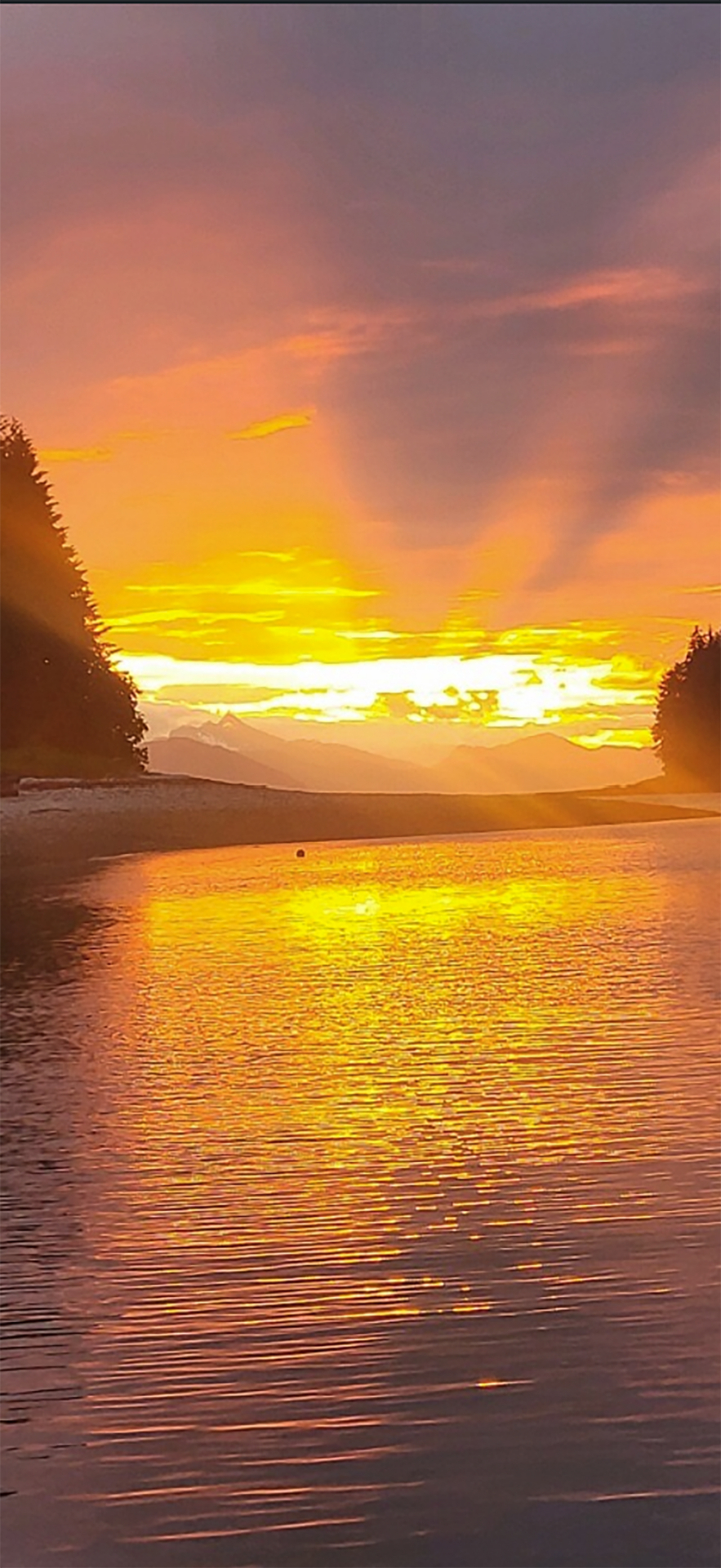 orange glow alaska inside passage wilderness enclave