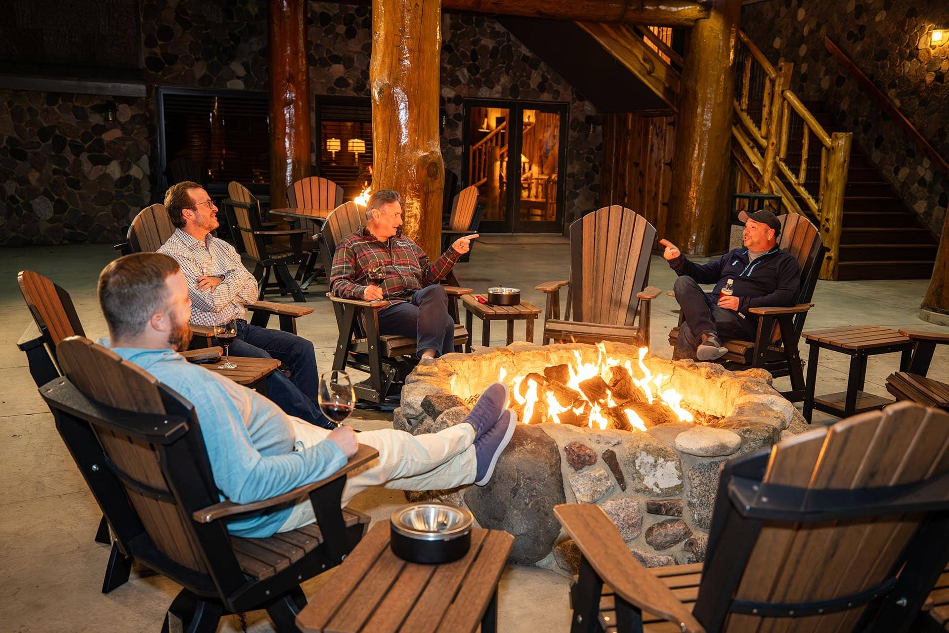 outdoor fire pit gathering area south dakota paul nelson farm