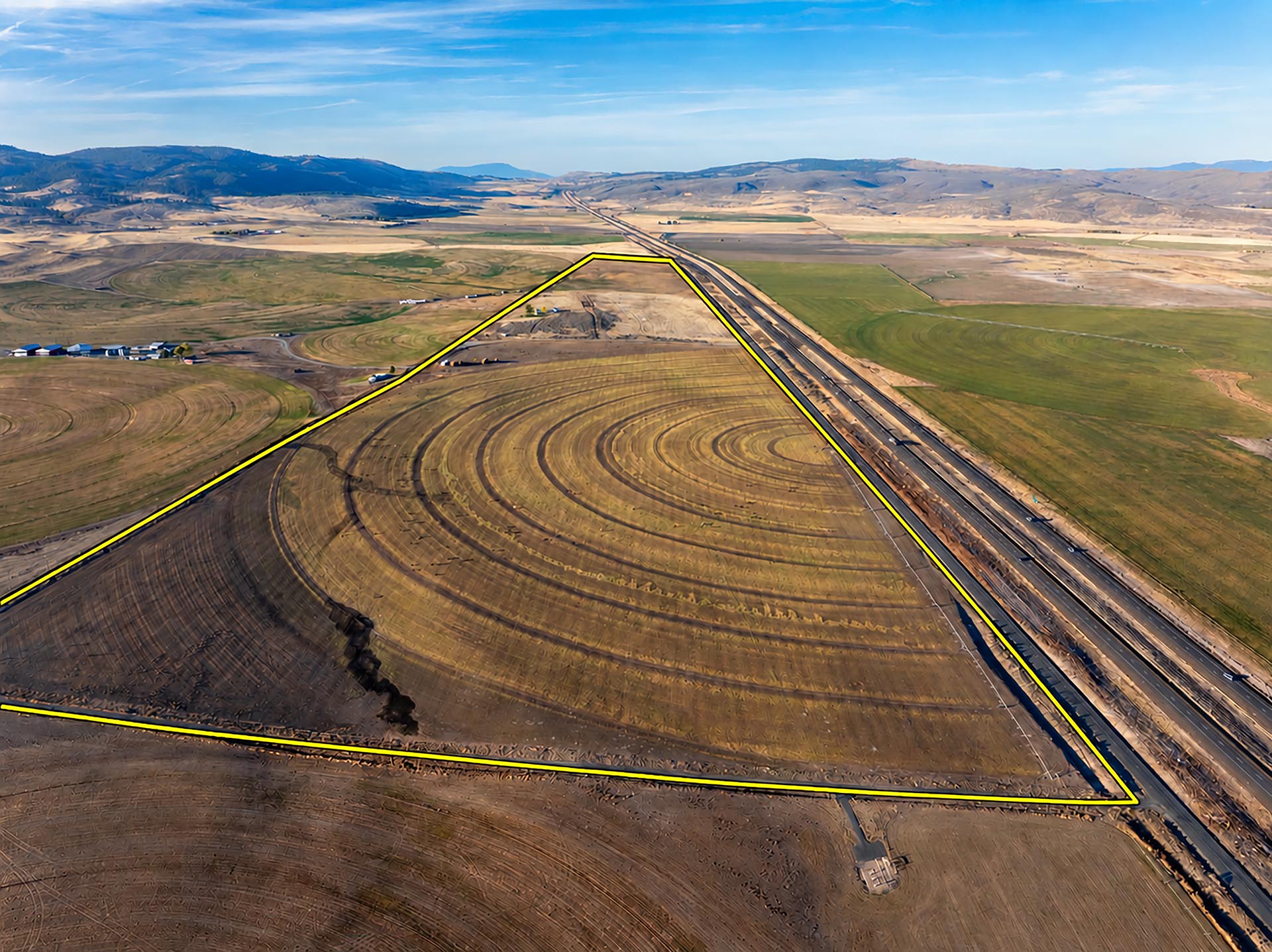 property outline aerial view oregon north powder farm