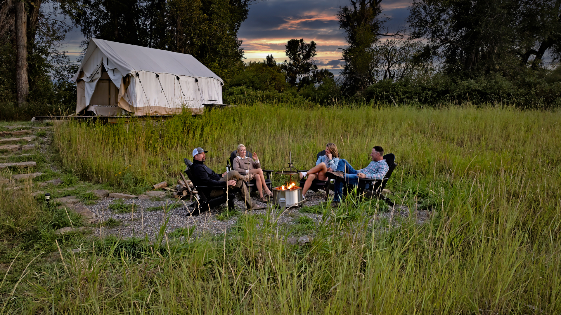 recreational land with glamping tent montana east gallatin riverbend