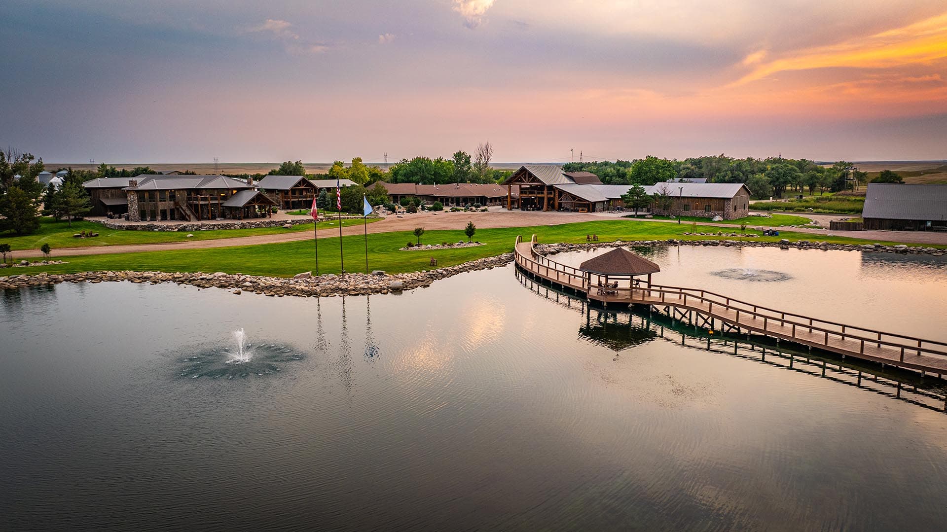 recreational property with lodge complex and pond south dakota paul nelson farm