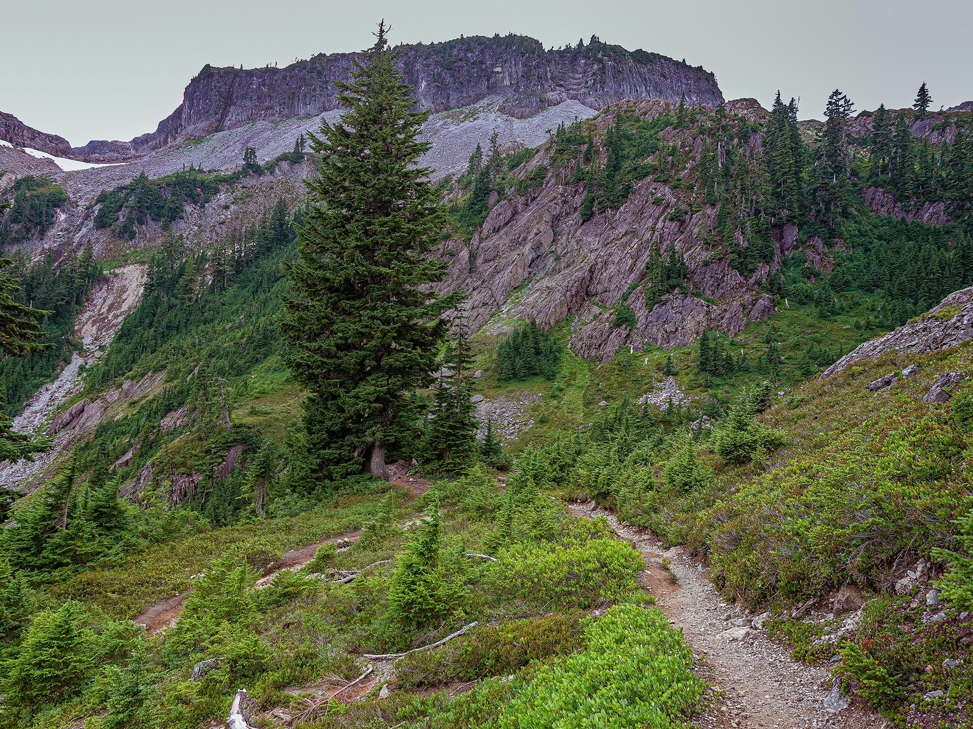 remote cascade mountain landscape washington granite creek trail