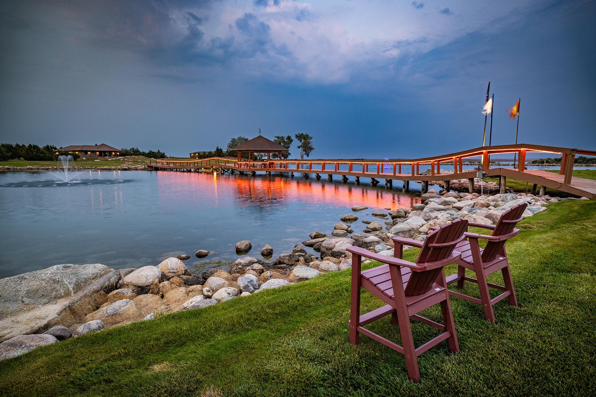 waterfront property with dock and outdoor seating south dakota paul nelson farm